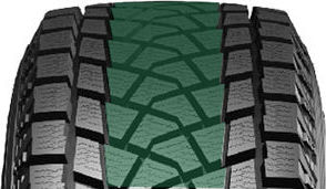 Центральная чать  Bridgestone Blizzak DM-Z3 улучшает гребучесть шины