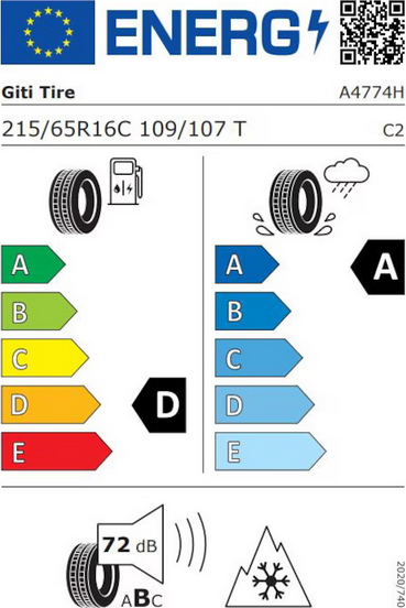 Giti GitiVanAllSeason LA1 EU label