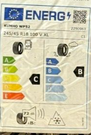 Kumho WP5 Plus EU label