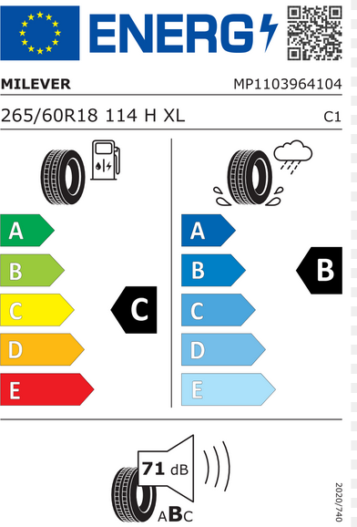 Milever MU069 EU label