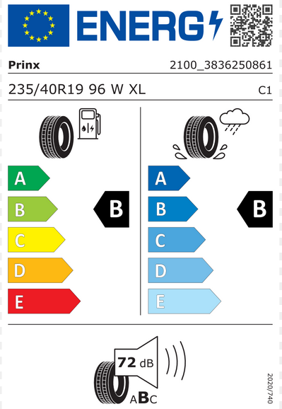 Prinx Xnex Sport EV EU label