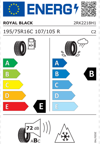 Royal Black Royal Winter Van EU label